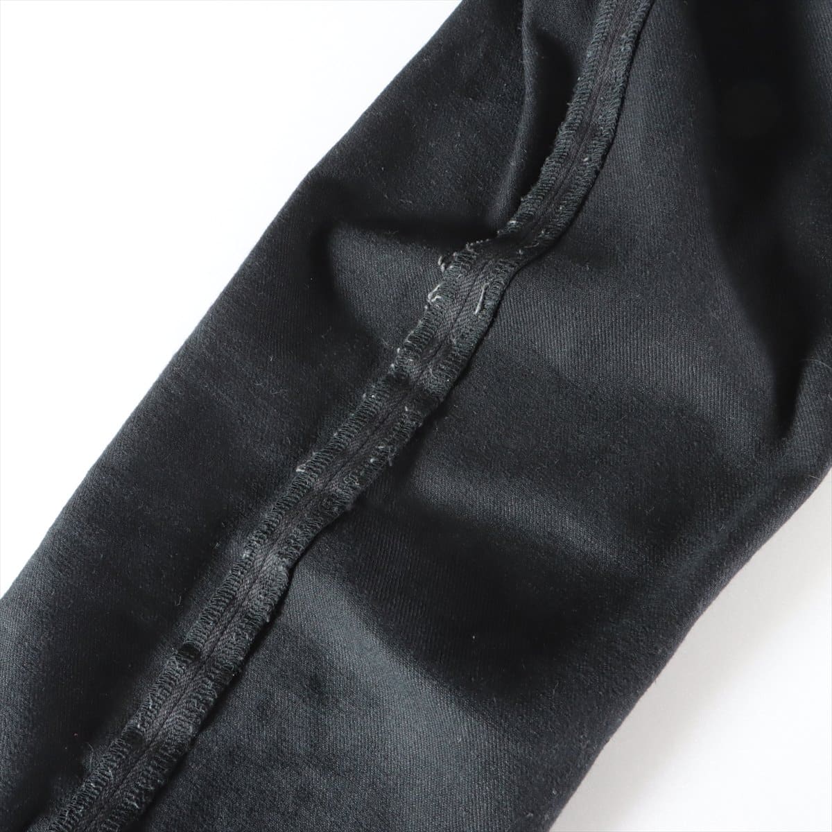 ルイヴィトン コットン デニムパンツ 29 メンズ ブラック  モノグラムパッチ 裾上げあり