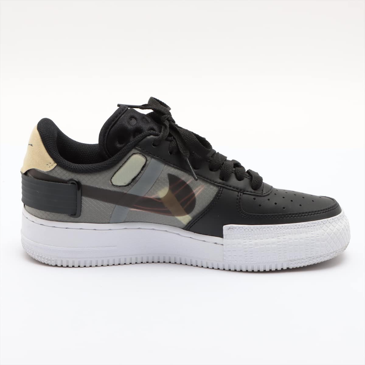 ナイキ AIR FORCE 1 レザー スニーカー 25.5cm メンズ ブラック Type black