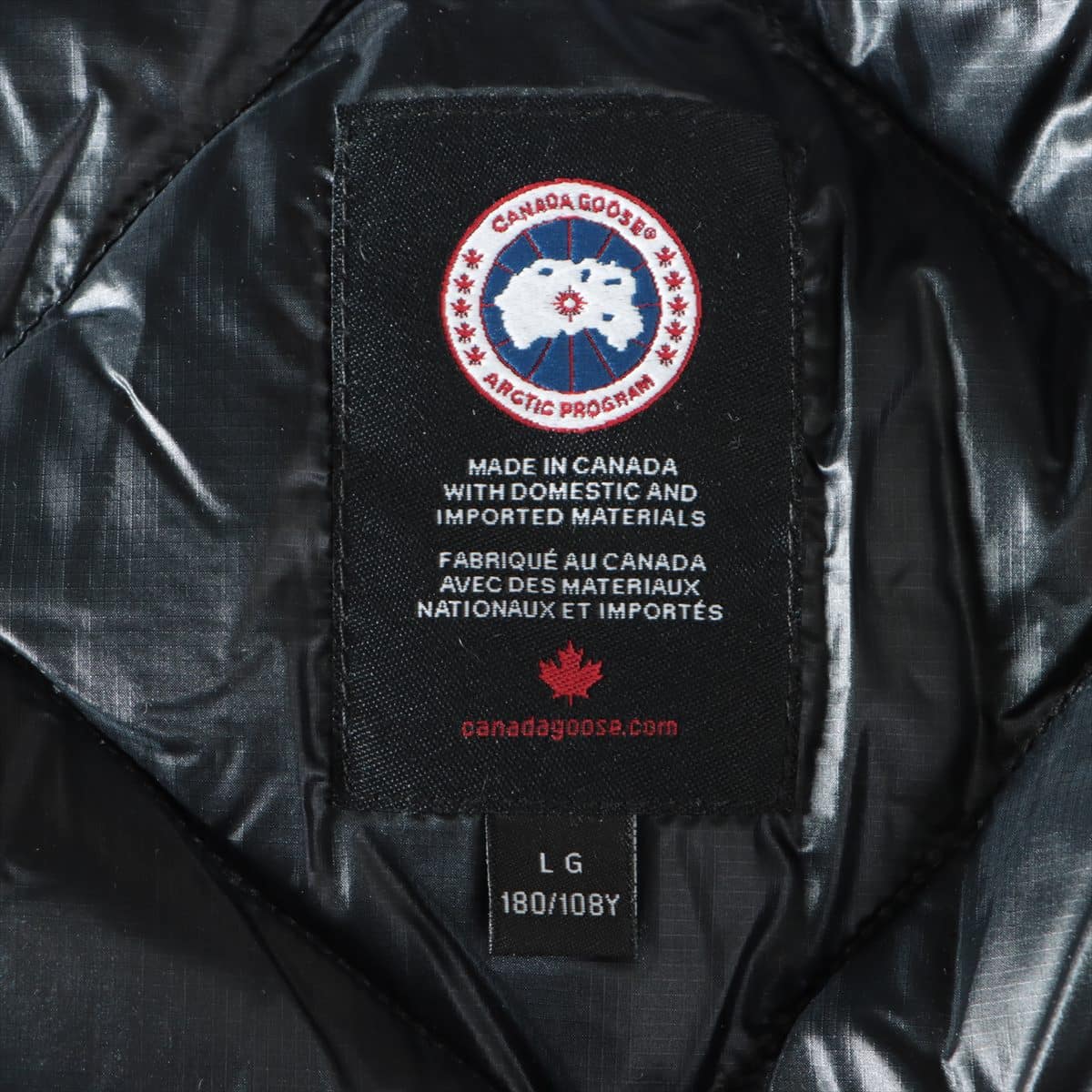 カナダグース ナイロン ダウンジャケット L メンズ ブラック  CROFTON 2228M サザビー