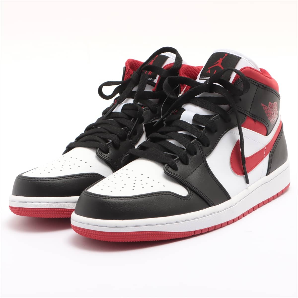 ナイキ AIR JORDAN 1 レザー スニーカー 27.0cm メンズ レッド×ホワイト 554724-122 エアジョーダン 1 ミッド