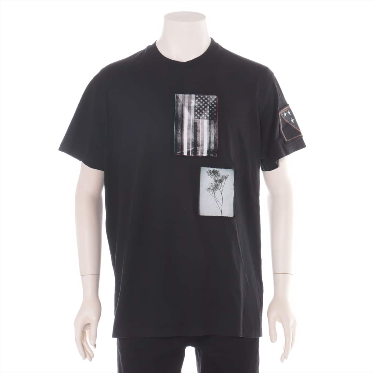 ジバンシィ コットン Tシャツ XS メンズ ブラック  パッチ
