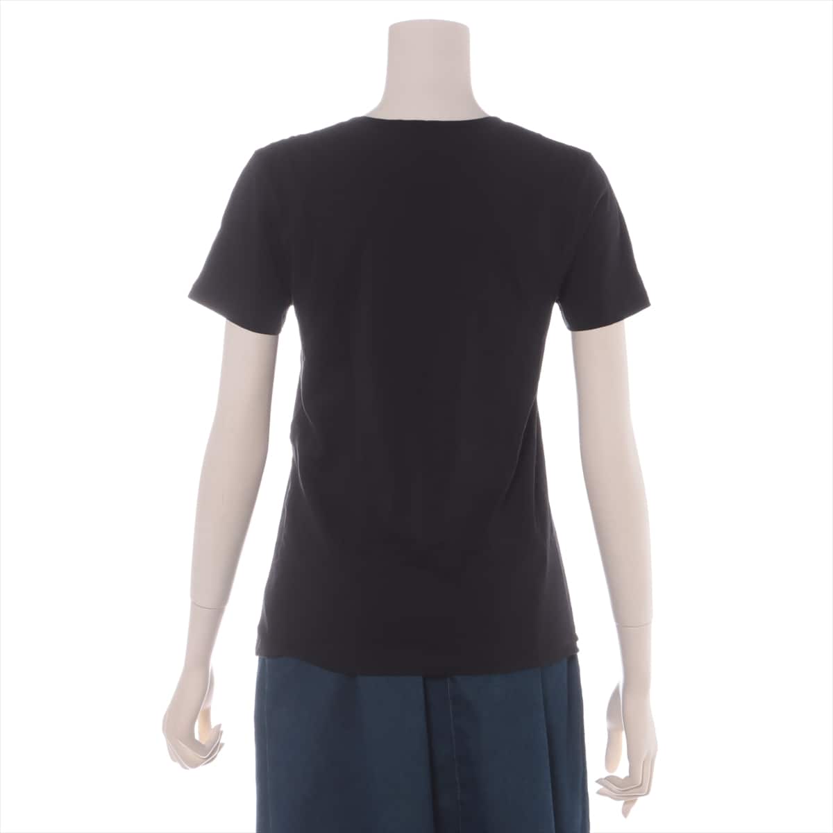 セリーヌ エディ期 コットン Tシャツ XS レディース ブラック  ロゴ