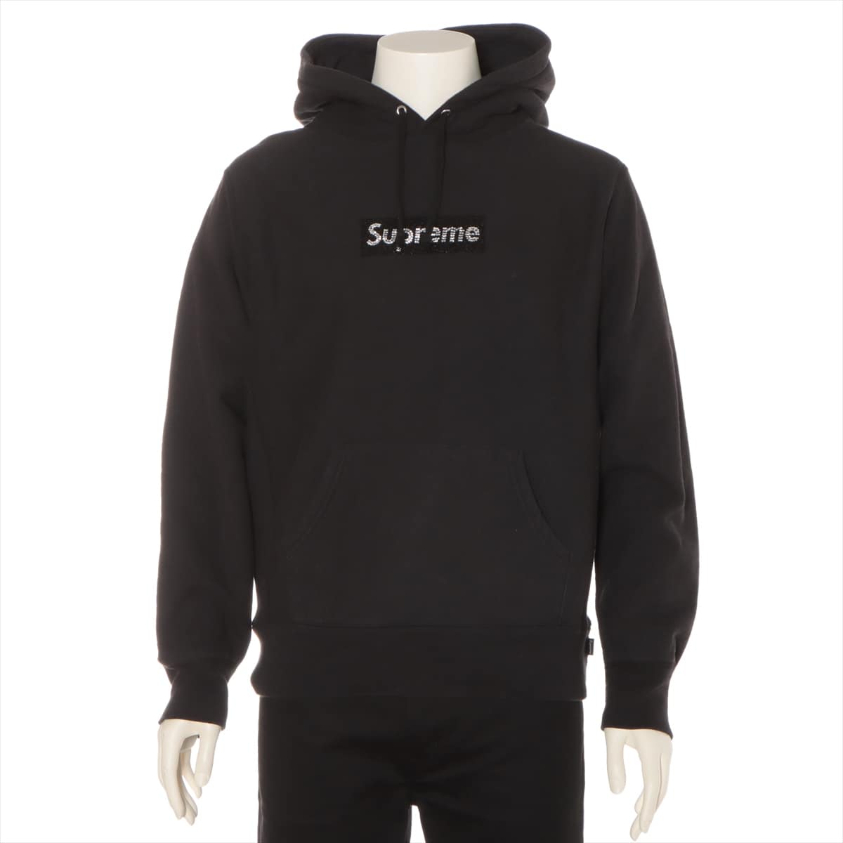シュプリーム×スワロフスキー 19SS コットン パーカー S メンズ ブラック  Box Logo Hooded Sweatshirt  25th Anniversary