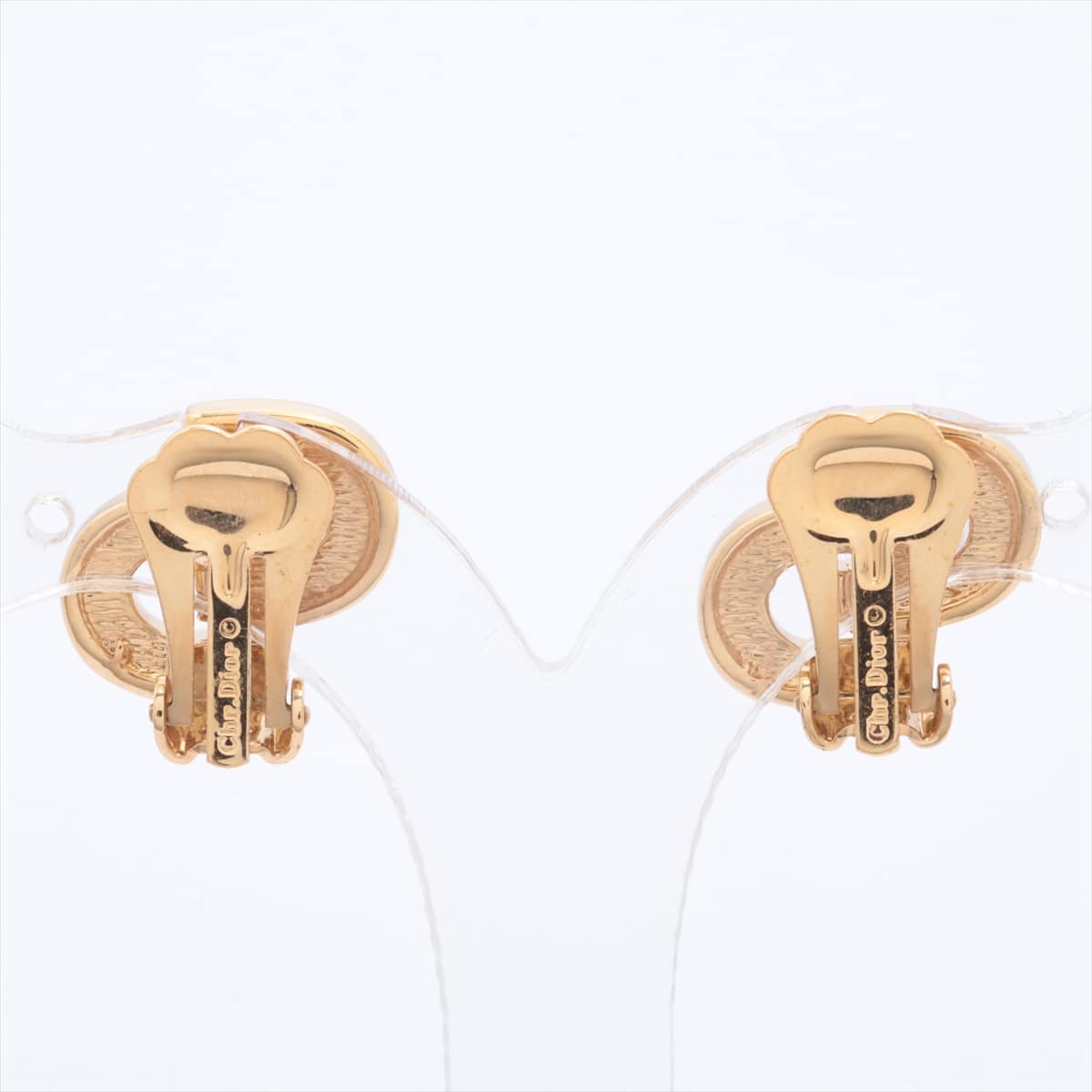 Dior クリスチャンディオール 両耳ラインストーン ロゴ イヤリングバッグ