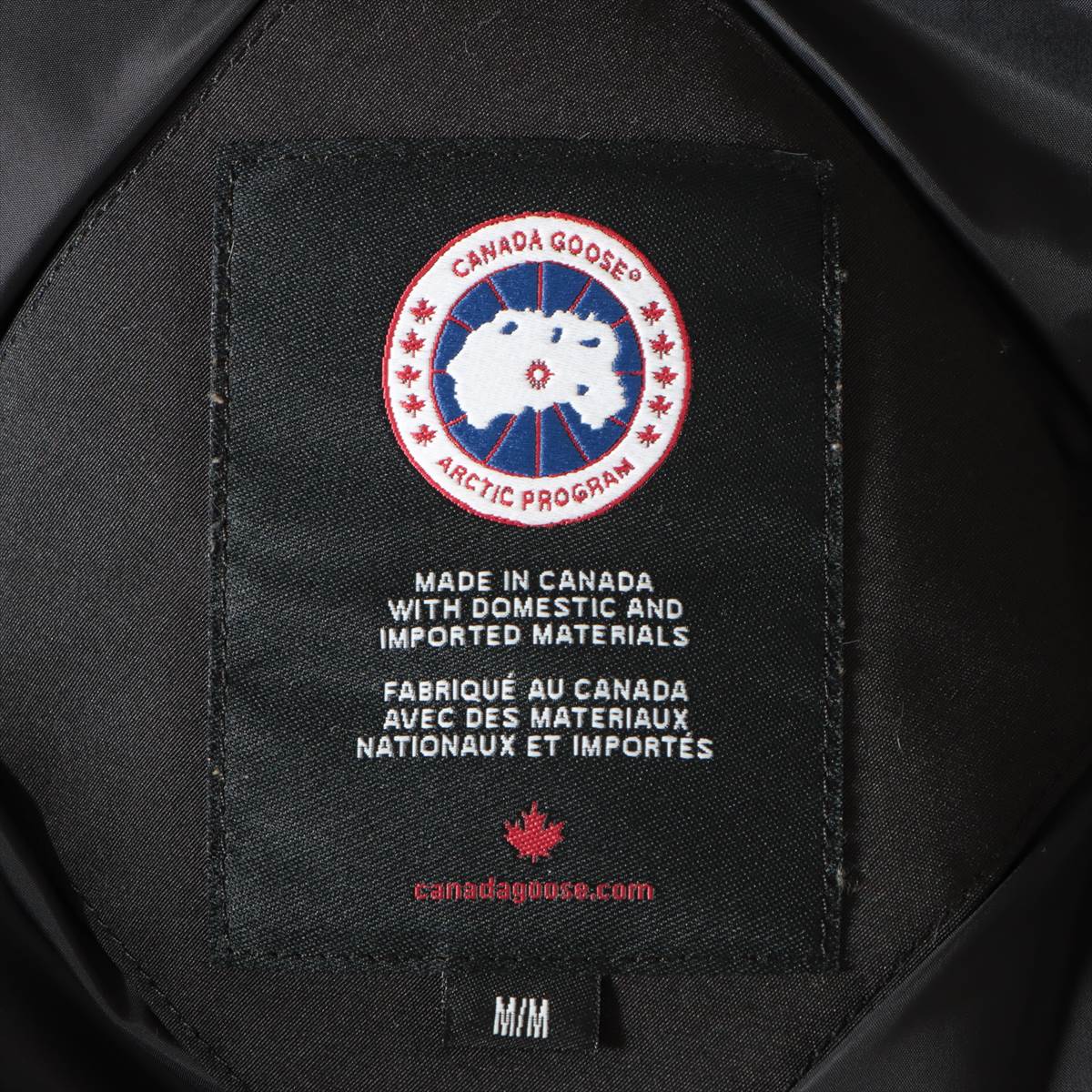 カナダグース JASPER コットン×ポリエステル ダウンジャケット M メンズ ブラック ファー欠品 3438JM サザビー