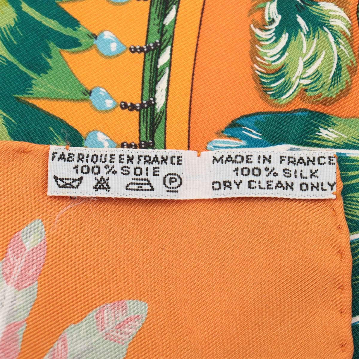 エルメス カレ45 BRAZIL detail スカーフ シルク オレンジ