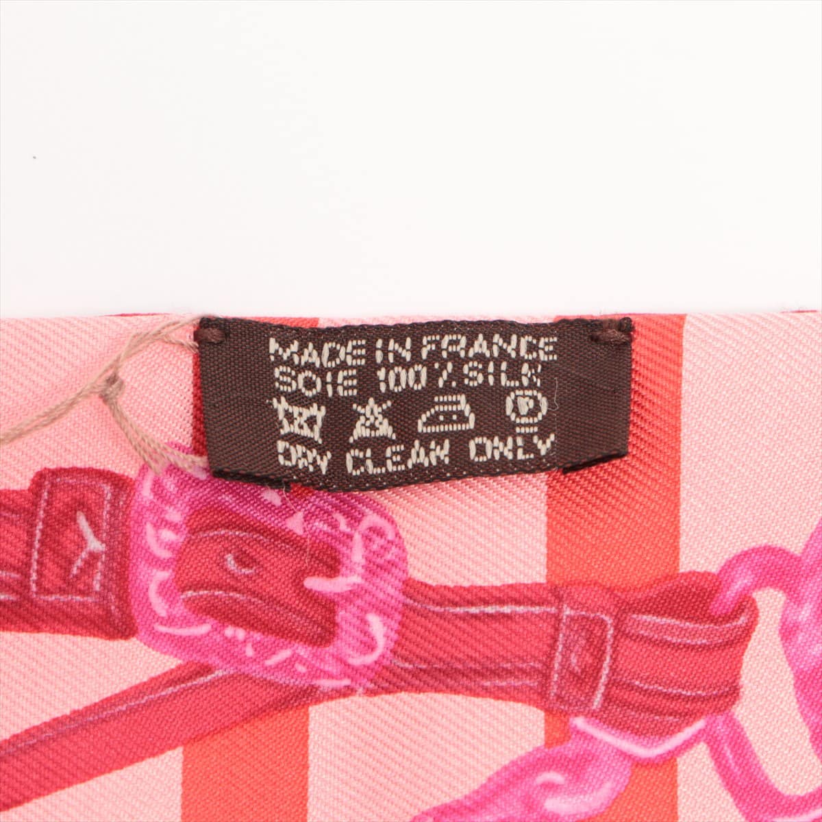 エルメス ツイリー BRIDES de GALA 式典用馬勒 スカーフ シルク ピンク