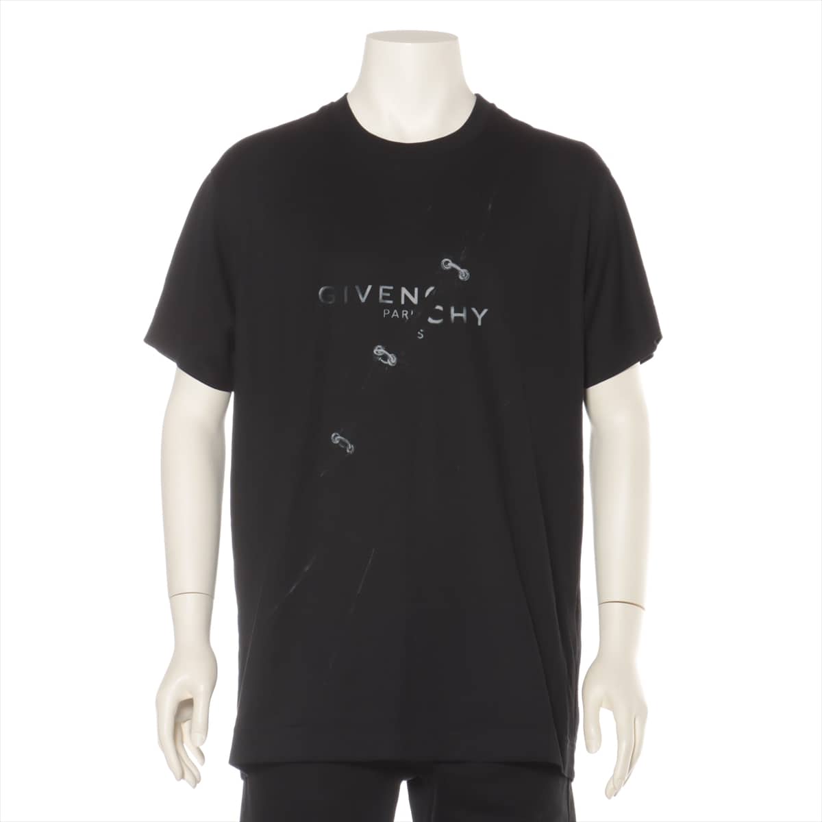 ジバンシィ コットン Tシャツ XS メンズ ブラック  ロゴ