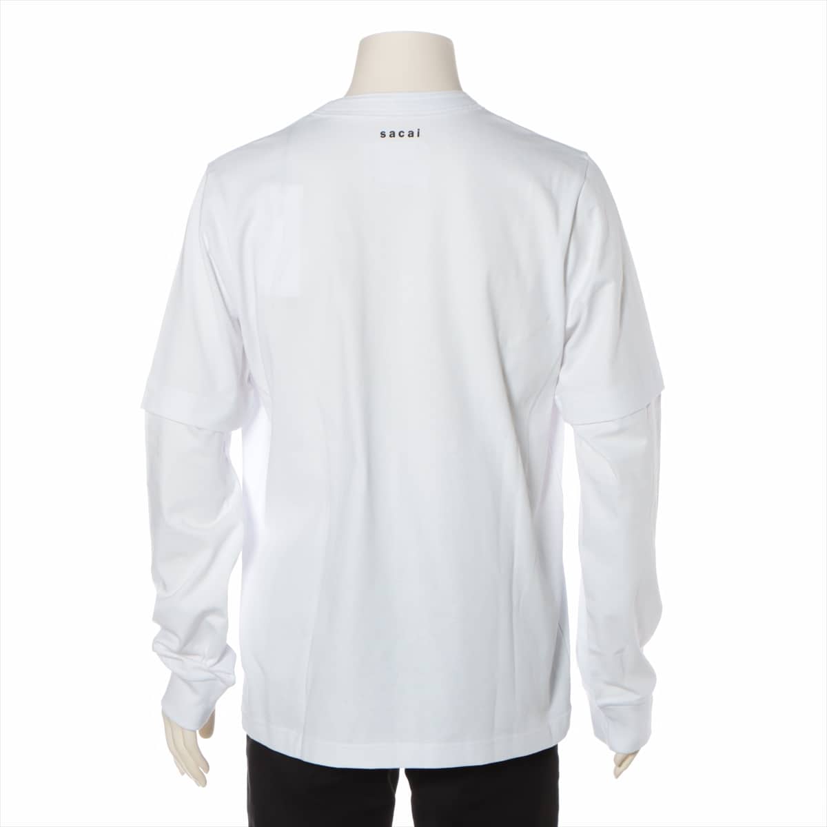 サカイ×カウズ コットン ロングTシャツ 3 メンズ ホワイト