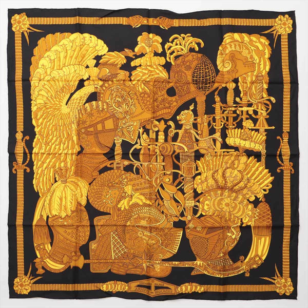 【人気の】HERMES ARMETS PANACHE シルクスカーフ 羽飾りの騎士 美品 小物