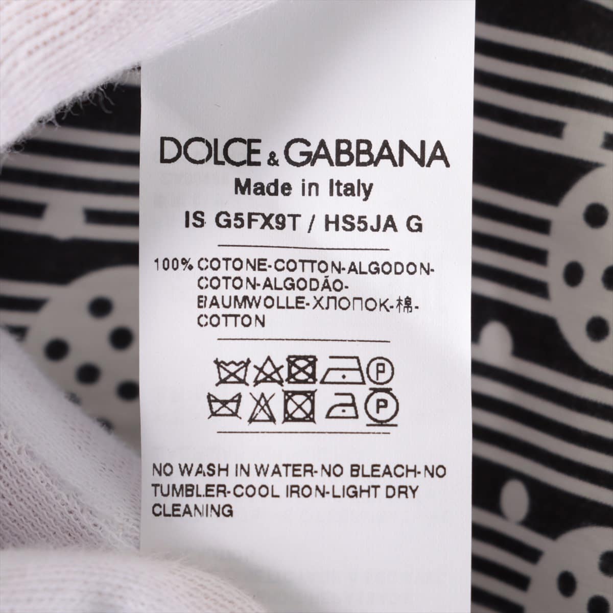 ドルチェ&ガッバーナ コットン シャツ 39 メンズ ブラック×ホワイト
