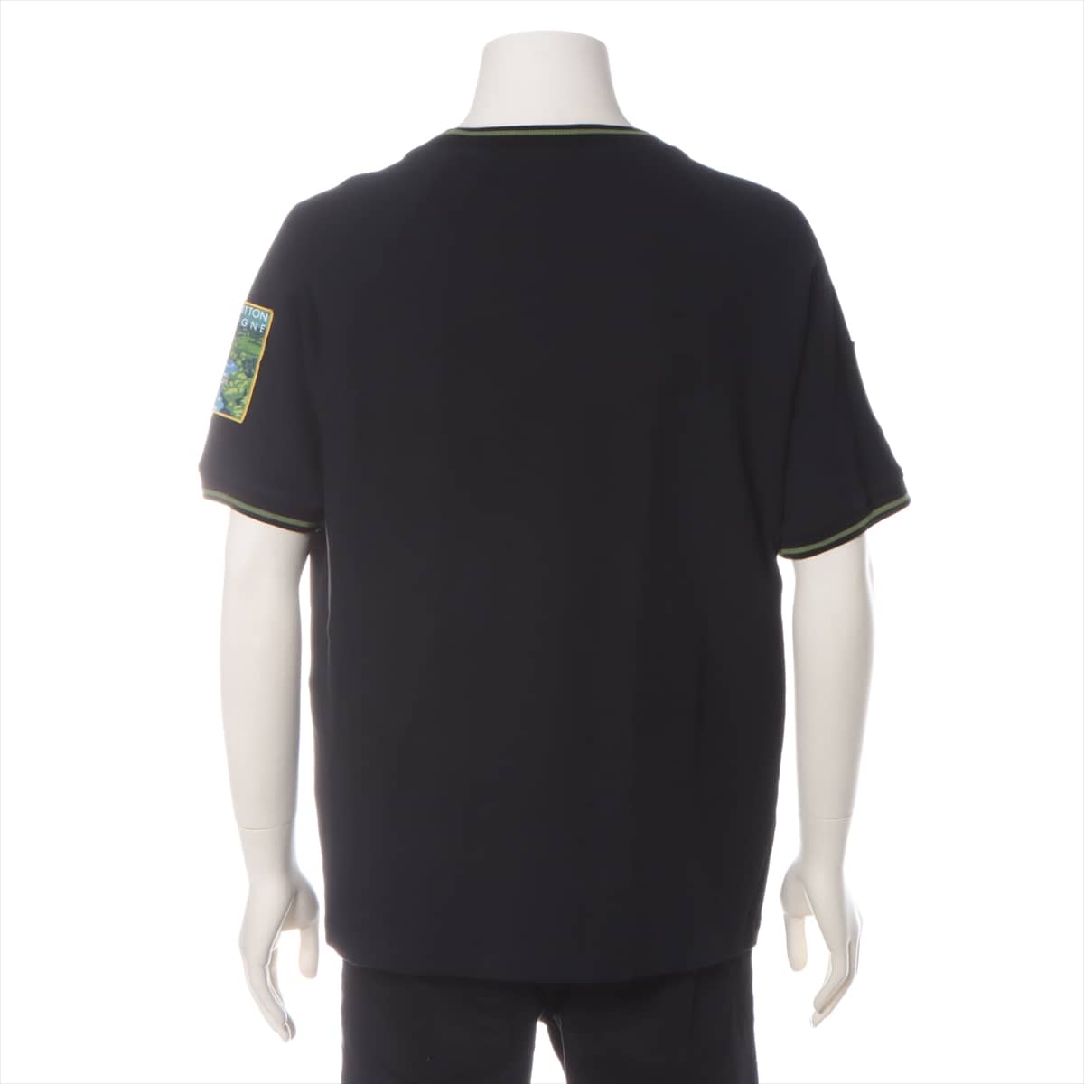 ルイヴィトン 18AW コットン×ナイロン Tシャツ L メンズ ブラック  ナショナルパークパッチ