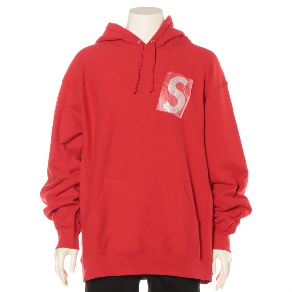 シュプリーム×スワロフスキー コットン パーカー XL メンズ レッド Swarovski S Logo Hooded  Sweatshirt｜a0685856｜中古ブランド品・ブランド古着通販｜ALLU（アリュー）