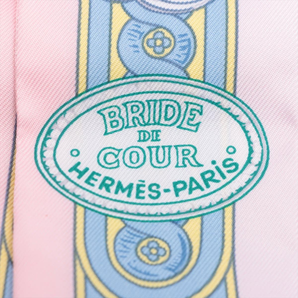 エルメス ツイリー BRIDE DE COUR 法廷の勒 スカーフ シルク ピンク