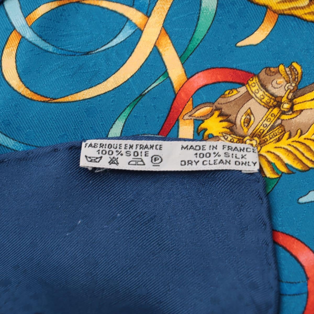 エルメス カレ90 LUNAPARK 遊園地 スカーフ シルク ブルー