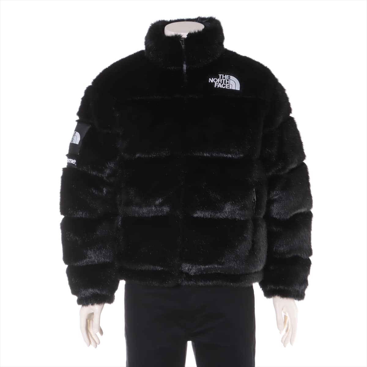 シュプリーム×ノースフェイス 20AW アクリル×ポリエステル ジャケット S メンズ ブラック  ND92001I Faux Fur Nuptse Jacke