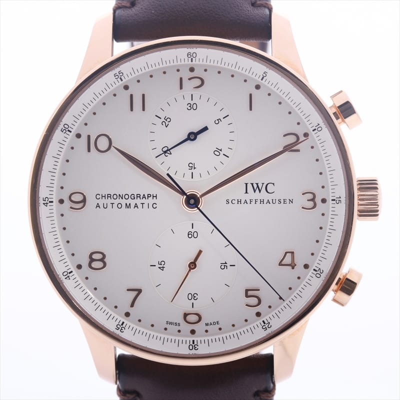 IWC ポルトギーゼ IW371480 750×社外革 AT 白文字盤