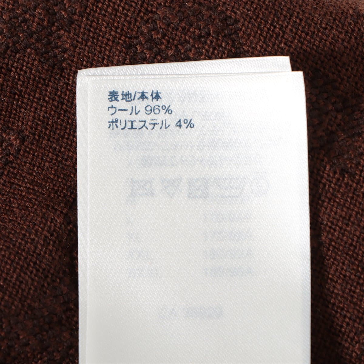 ルイヴィトン モノグラム 21年 ウール×ポリエステル パーカー XS メンズ ブラウン  RM212 1A96ZT