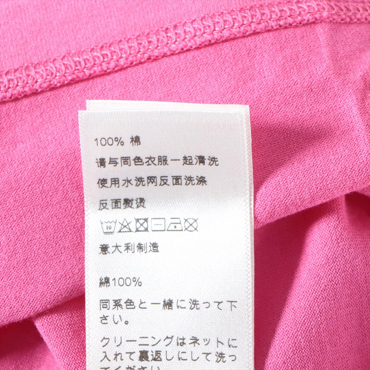 セリーヌ エディ期 コットン Tシャツ XXS メンズ ピンク  ロゴ