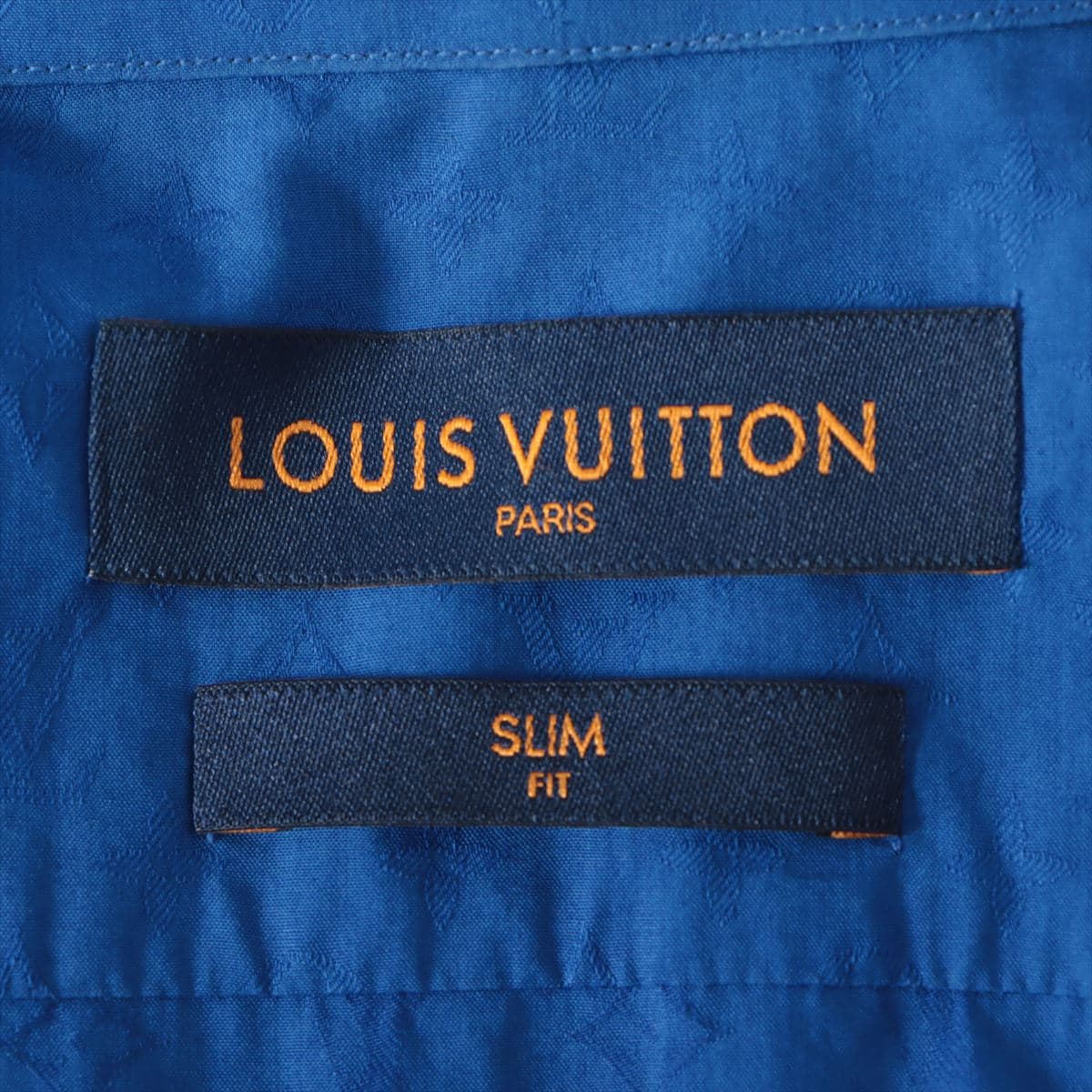 ルイヴィトン 21年 コットン シャツ S メンズ ブルー  RM211 モノグラム