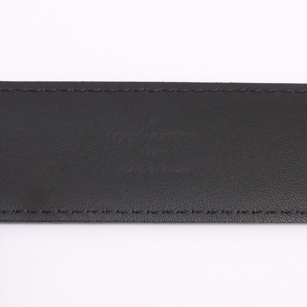 ルイヴィトン M9089 サンチュールLV モンタナ ベルト PVC×レザー ブラック 刻印不鮮明