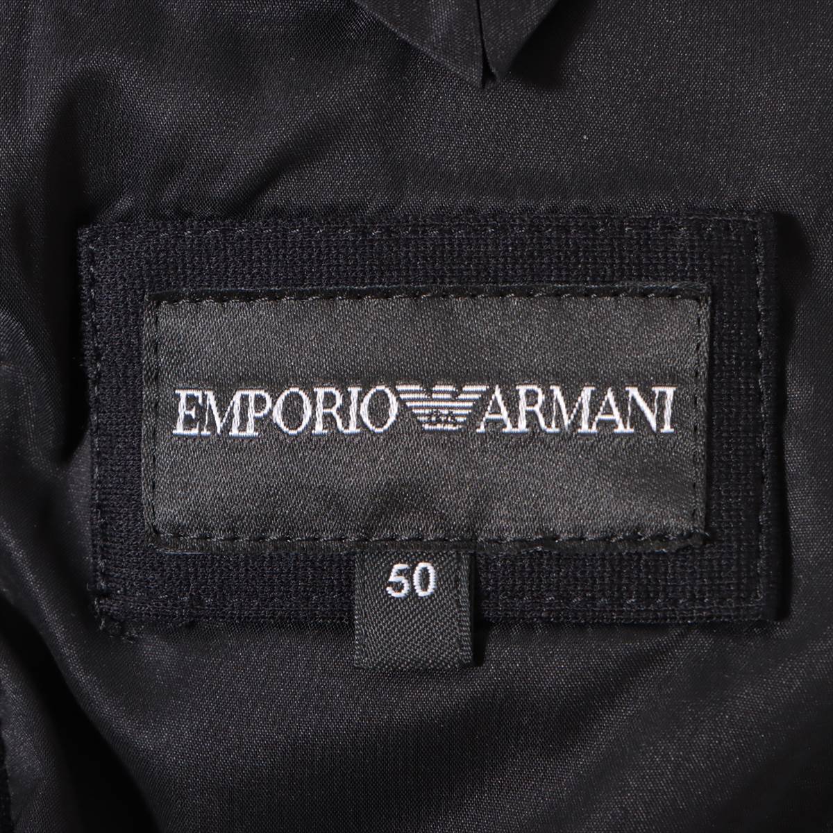 エンポリオアルマーニ ビスコース テーラードジャケット 50 メンズ ブラック