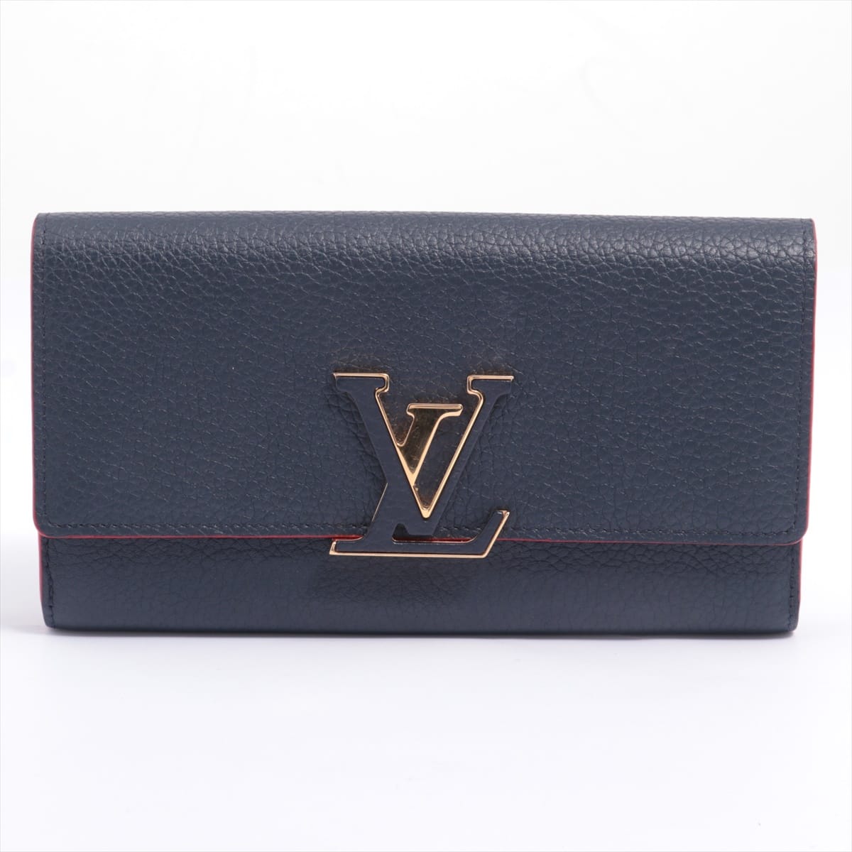 Louis Vuitton Women's Navy Taurillon Leather Capucines Wallet M63211