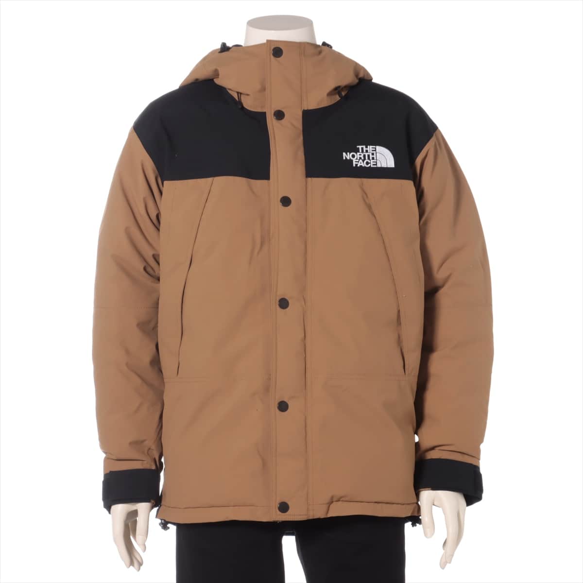 ノースフェイス ナイロン ダウンジャケット L メンズ ブラック×ベージュ  ND91930 Mountain Down Jacket