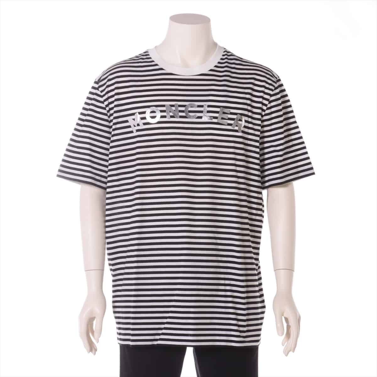 モンクレール 20年 コットン Tシャツ XL メンズ ブラック×ホワイト  G10918C7E010