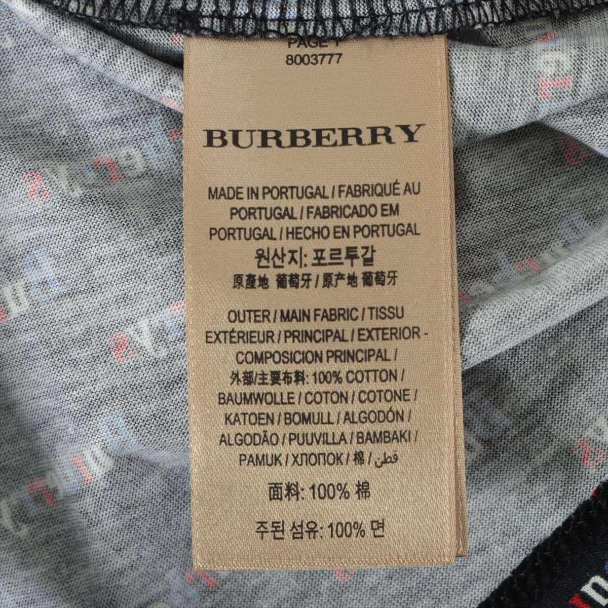 バーバリー コットン Tシャツ XL メンズ ブラック  8003777