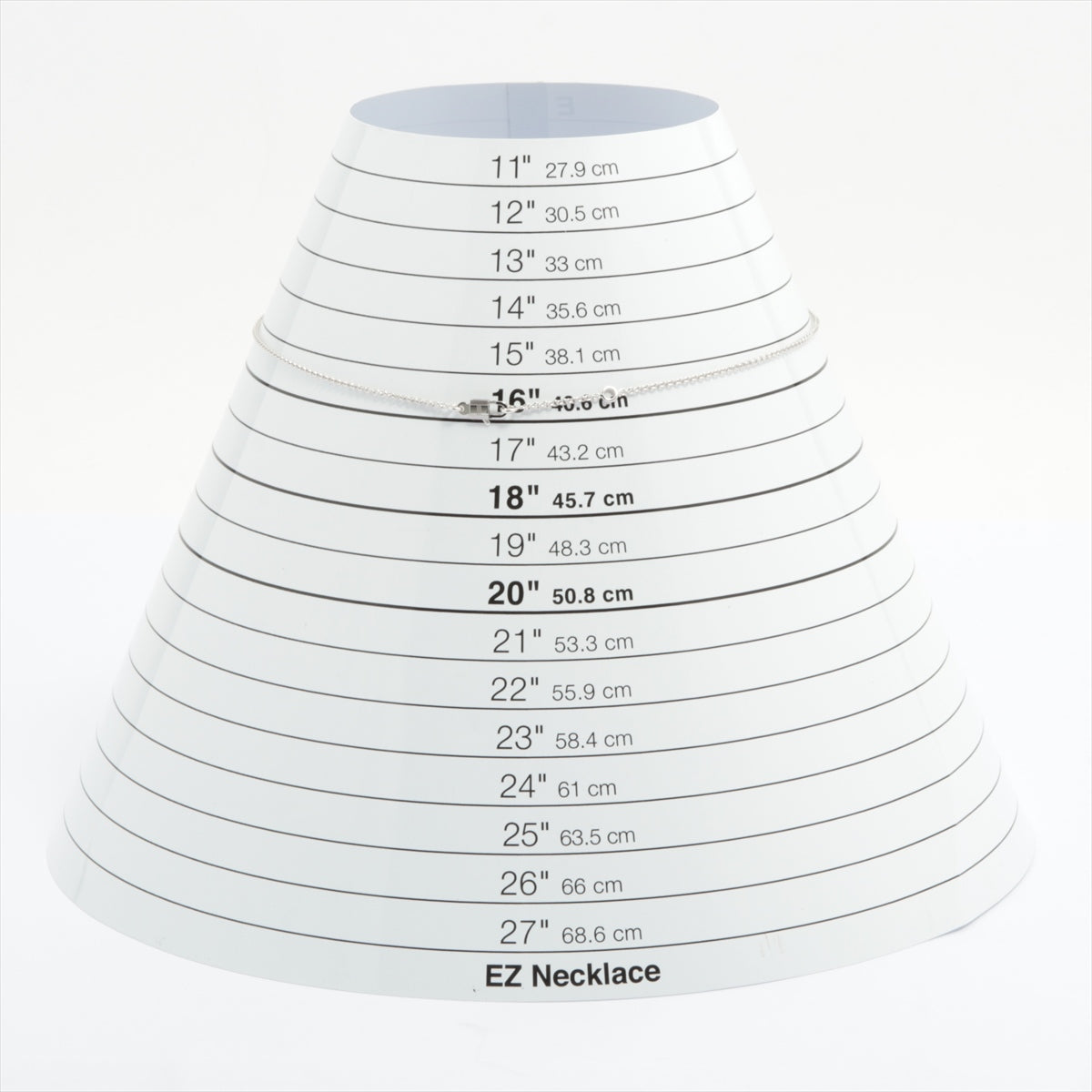 エルメス カデナ ダイヤ ネックレス 750(WG) 9.4g