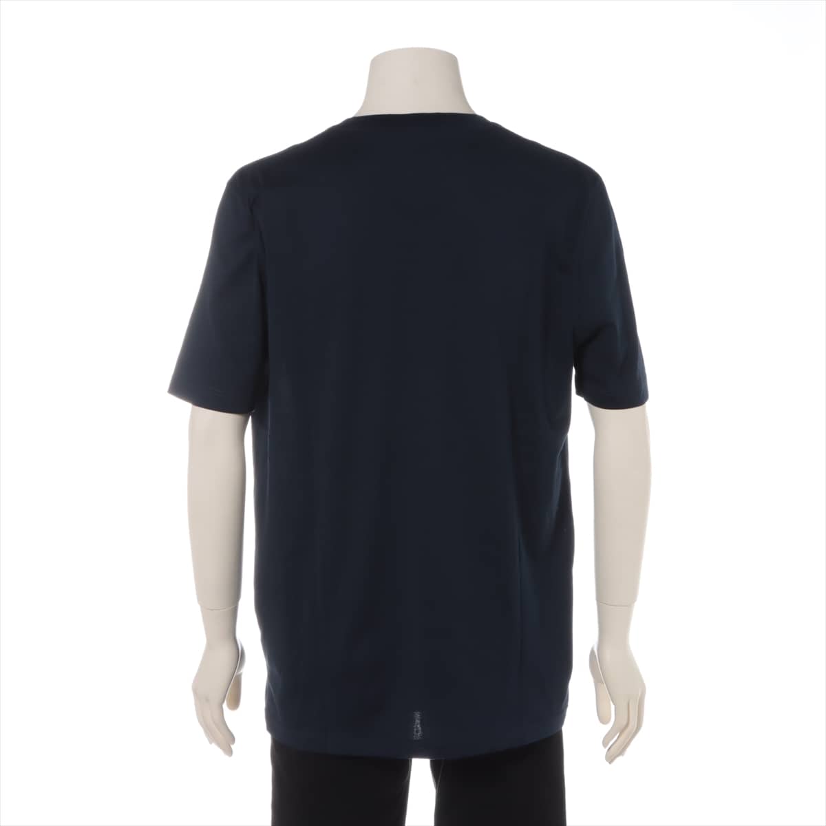 ルイヴィトン 18AW コットン Tシャツ XL メンズ ネイビー  RM182Q LVサークル刺繍