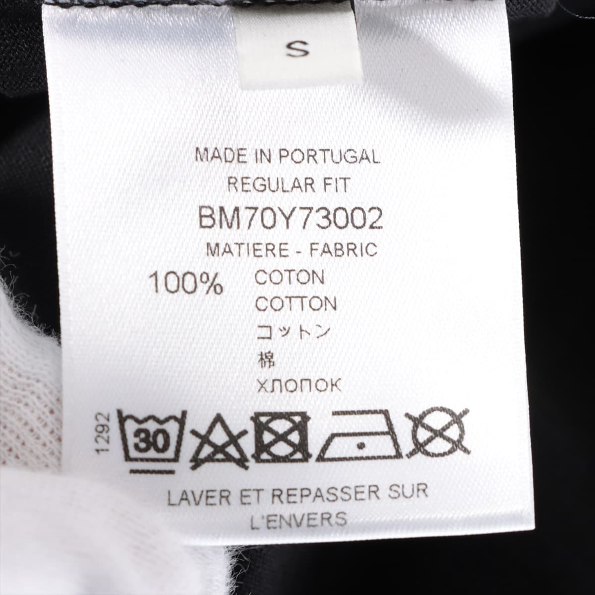 ジバンシィ コットン Tシャツ S メンズ ブラック  BM70Y73002