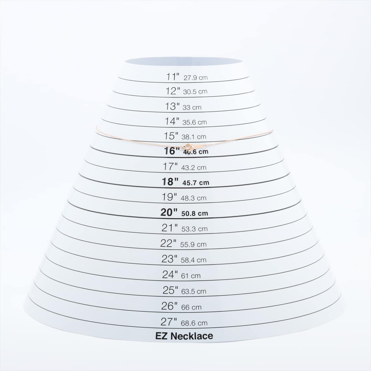 4℃ ダイヤ ネックレス K18(YG×PG) 2.1g