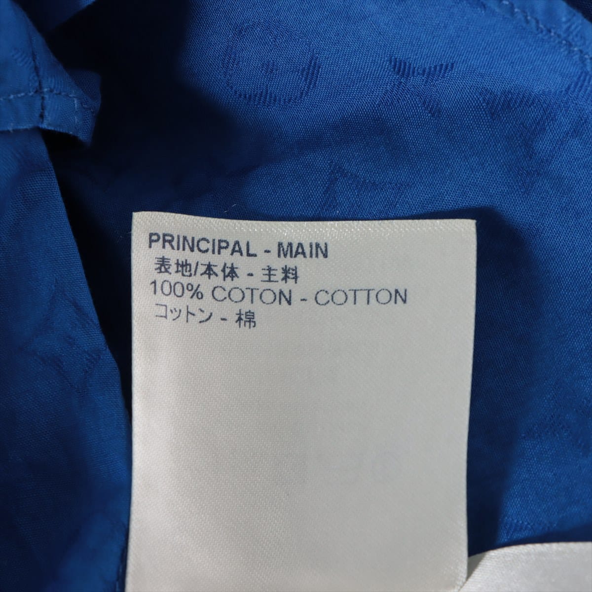 ルイヴィトン モノグラム 21SS コットン シャツ L メンズ ブルー  RM211