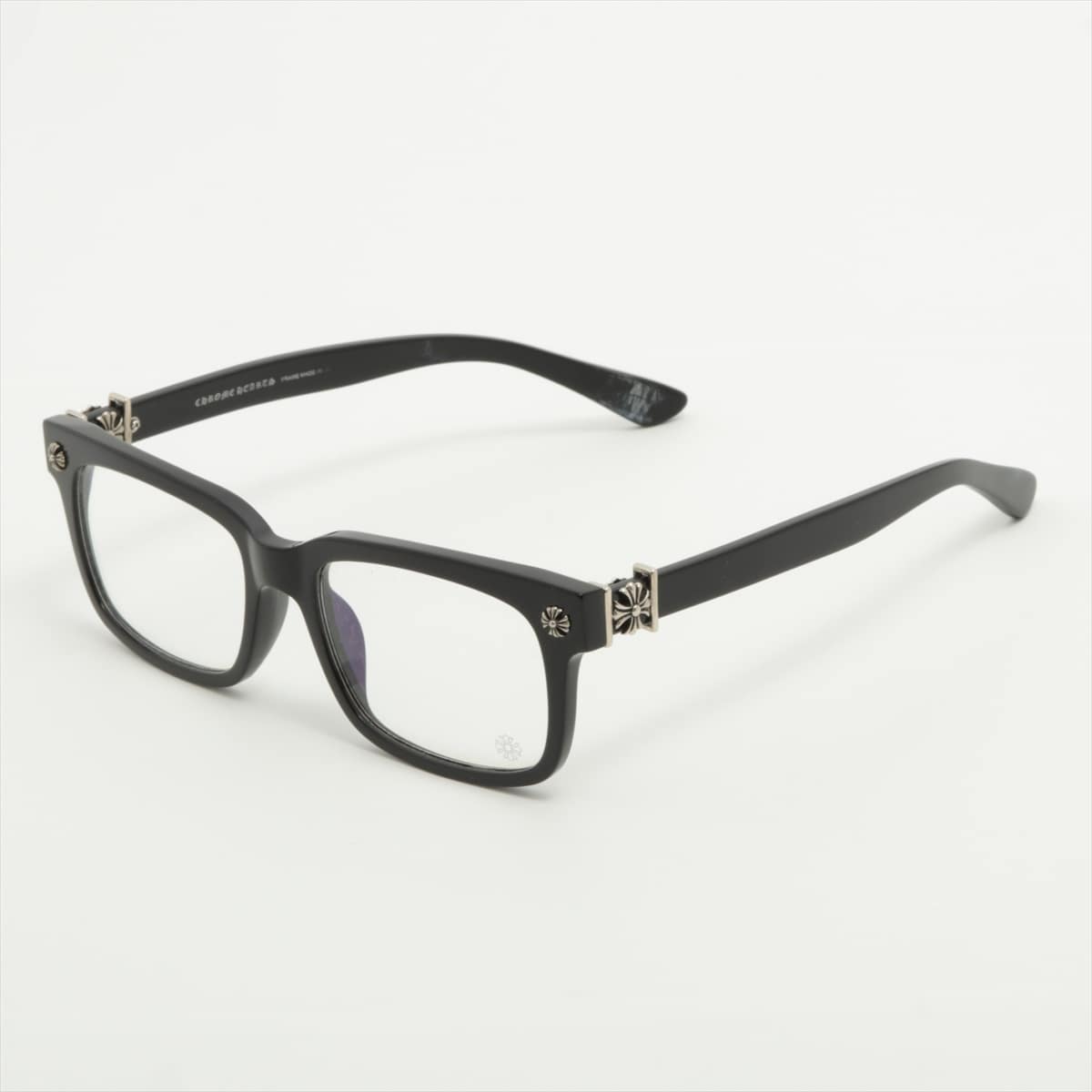 クロムハーツ VAGILANTE メガネ 925×プラスチック ブラック 55□20-150 カラーレンズ