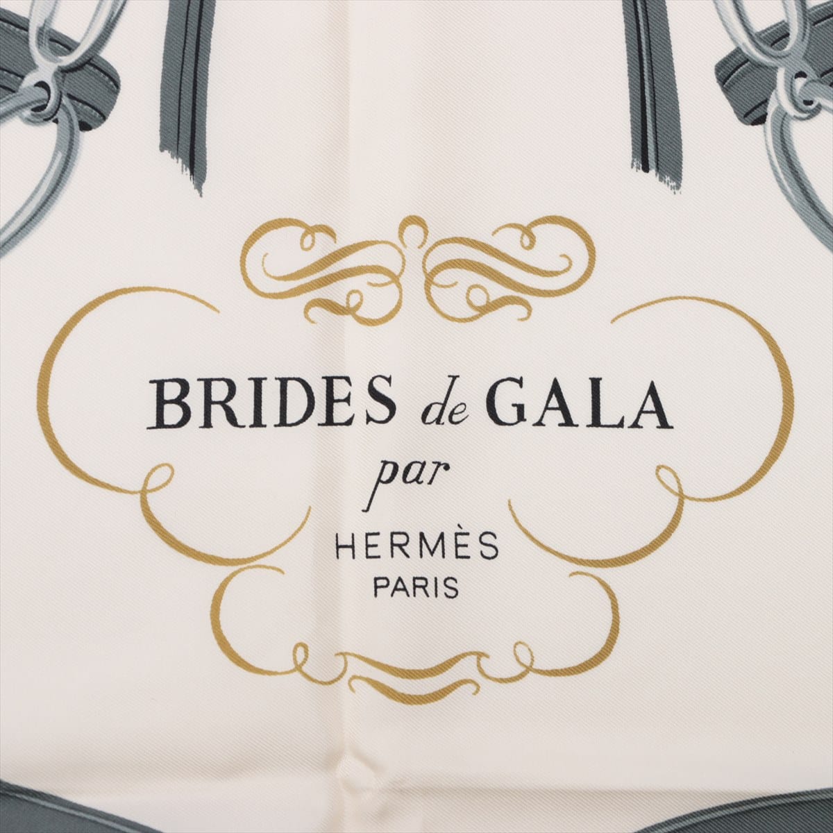 エルメス カレ90 BRIDES de GALA 式典用馬勒 スカーフ シルク レッド