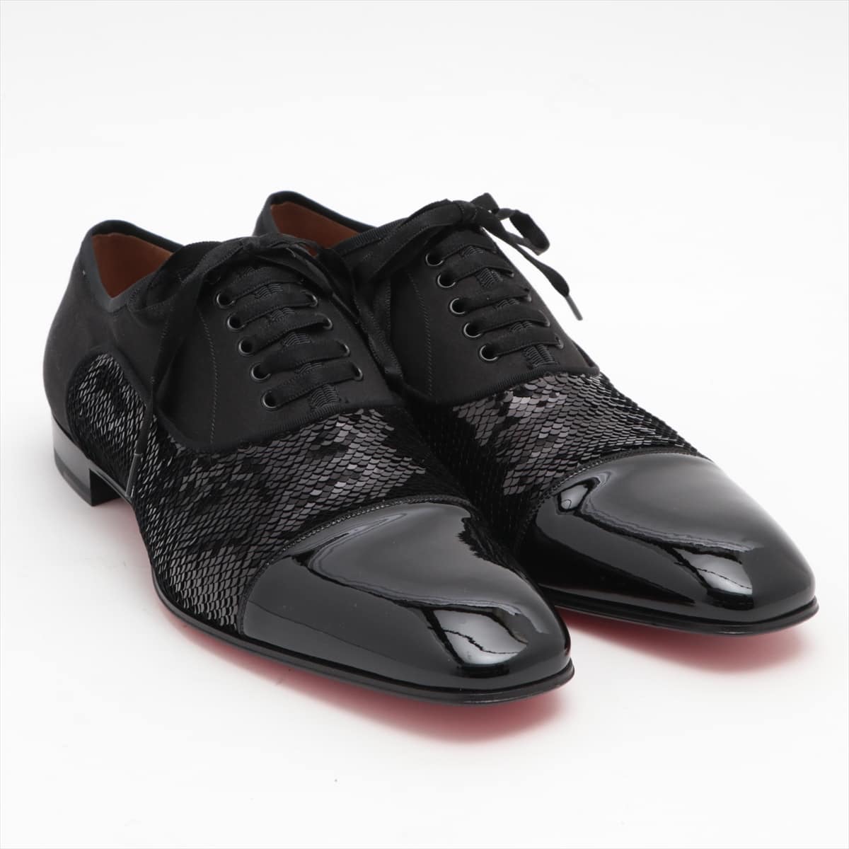 注目ショップ LOUBOUTIN Christian クリスチャンルブタン ブーツ スパンコール ブラック クリスチャンルブタン 靴