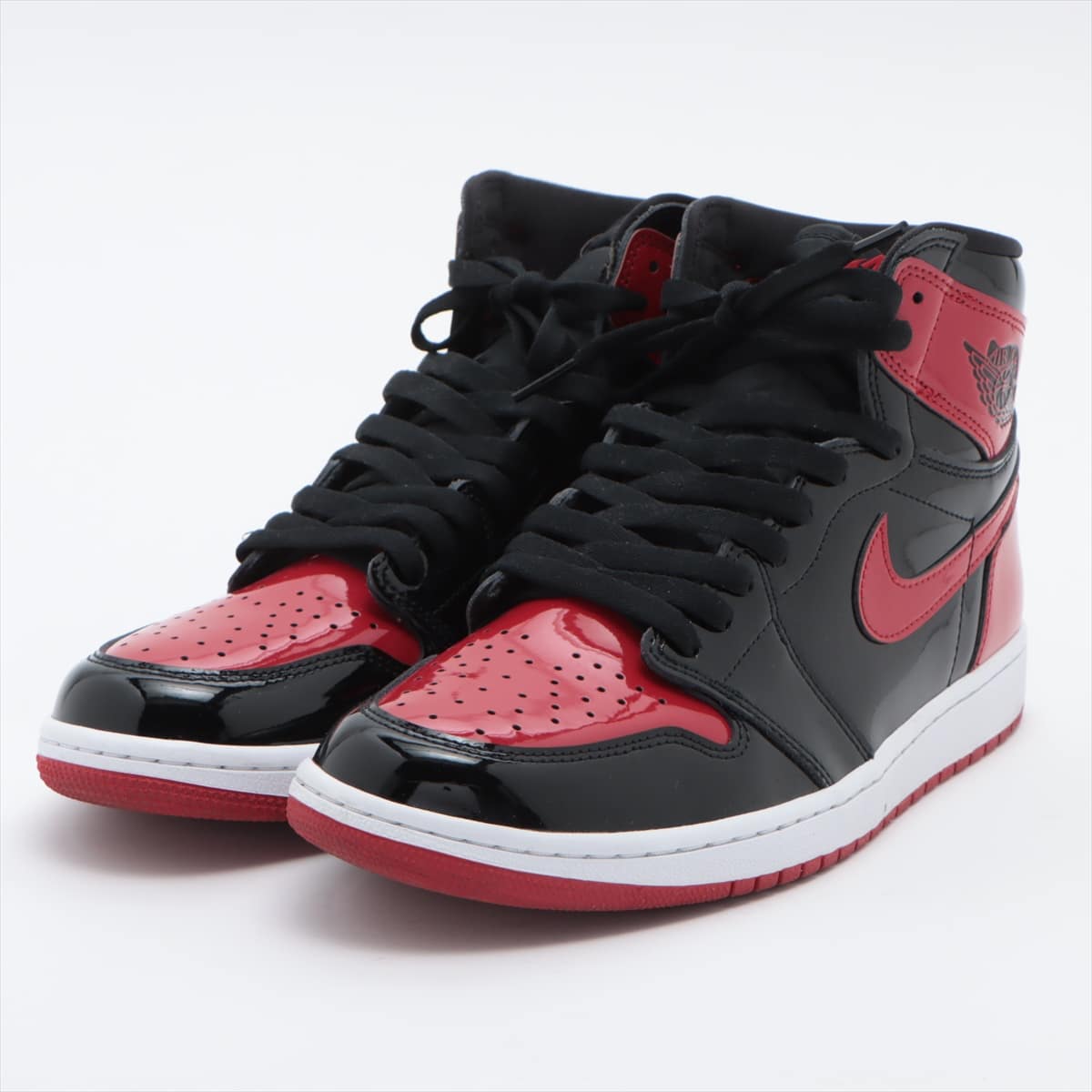 ナイキ パテントレザー ハイカットスニーカー 29.0cm メンズ ブラック×レッド AIR JORDAN 1 HIGH OG  PATENT｜a1073425｜中古ブランド品・ブランド古着通販｜ALLU（アリュー）