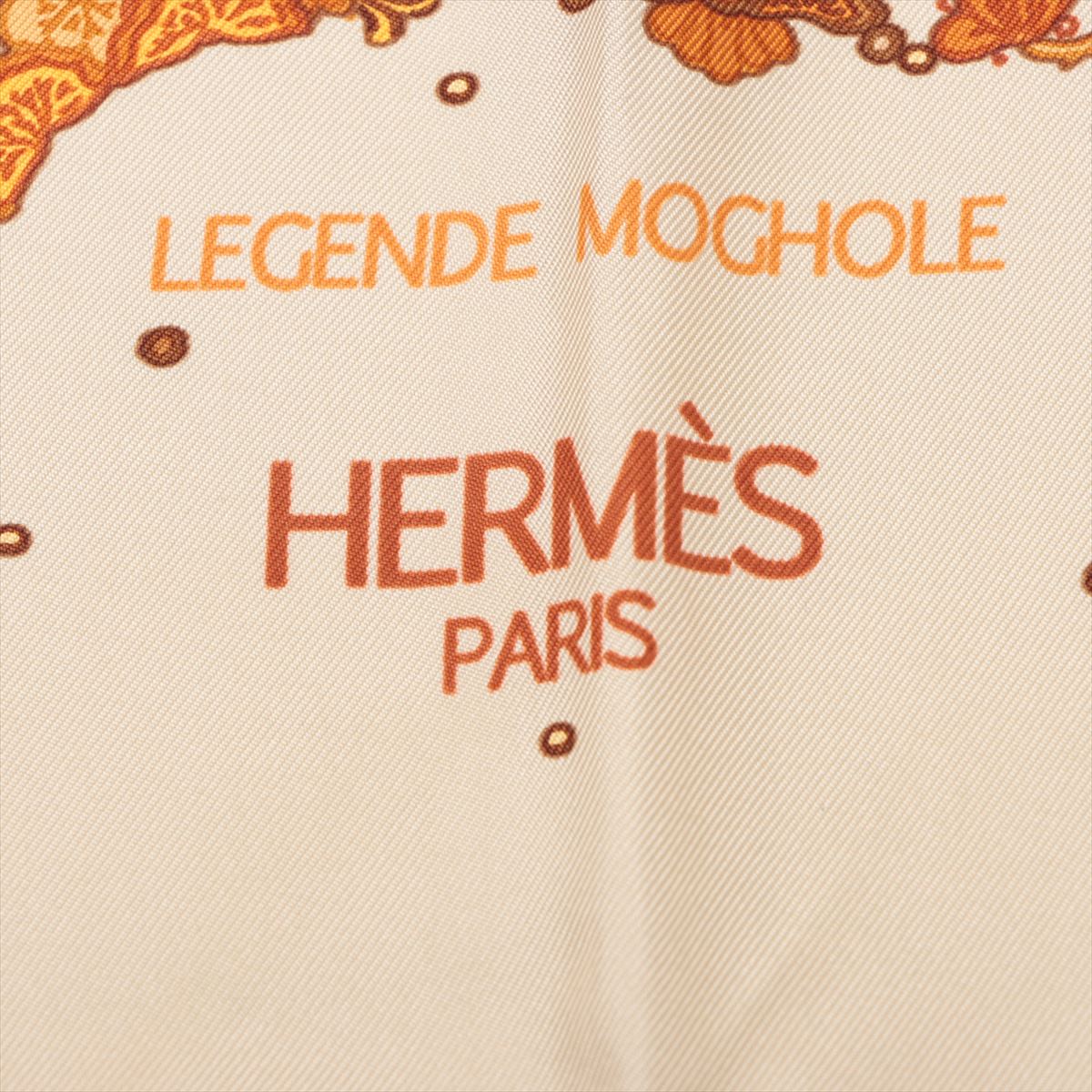 エルメス カレ90 LEGENDE MOGHOLE 伝説のムガル帝国 スカーフ シルク オレンジ