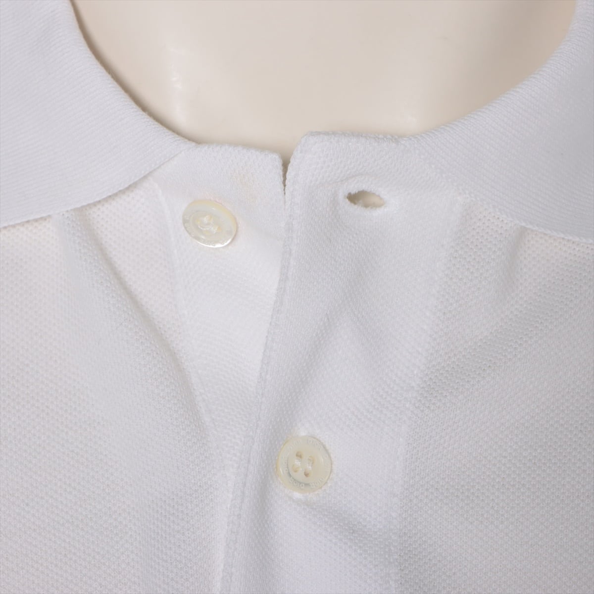 ディオールオム コットン ポロシャツ 50 メンズ ホワイト  163IP800P085 BEE刺繍