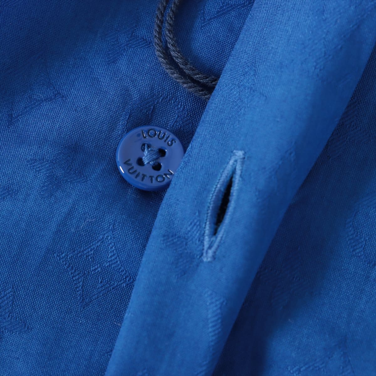 ルイヴィトン 21SS コットン シャツ S メンズ ブルー  RM211 モノグラム