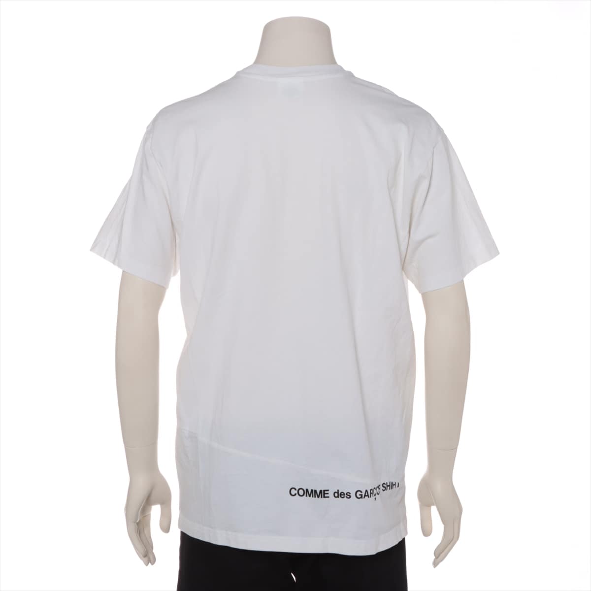 シュプリーム×コムデギャルソン 18AW コットン Tシャツ L メンズ ホワイト  スプリットボックスロゴ