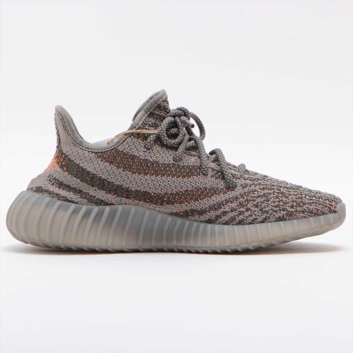 アディダス YEEZY BOOST 350 V2 ニット スニーカー 27cm メンズ グレー×オレンジ GW1229 BELUGA REFLECTIVE