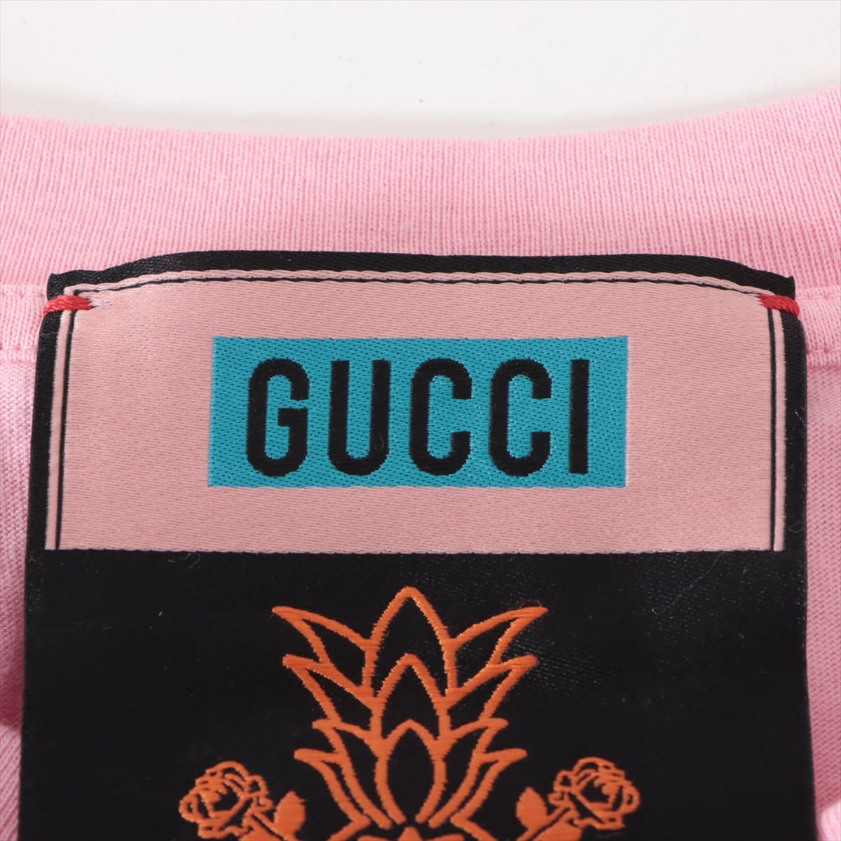 グッチ コットン Tシャツ M メンズ ピンク  616036 パイナップル 22Thousand 7Hundred and Five Gucci Songs