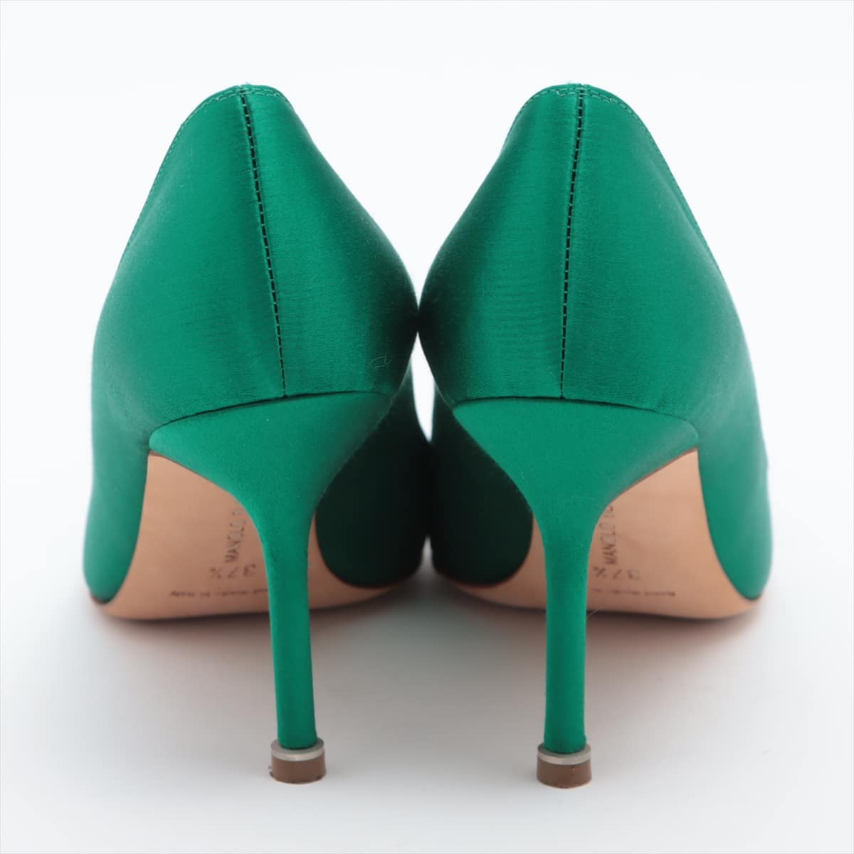 【極美品】マノロブラニク　サテン　ハンギシ　パンプス　グリーン　ヒール　靴Tのブランド一覧
