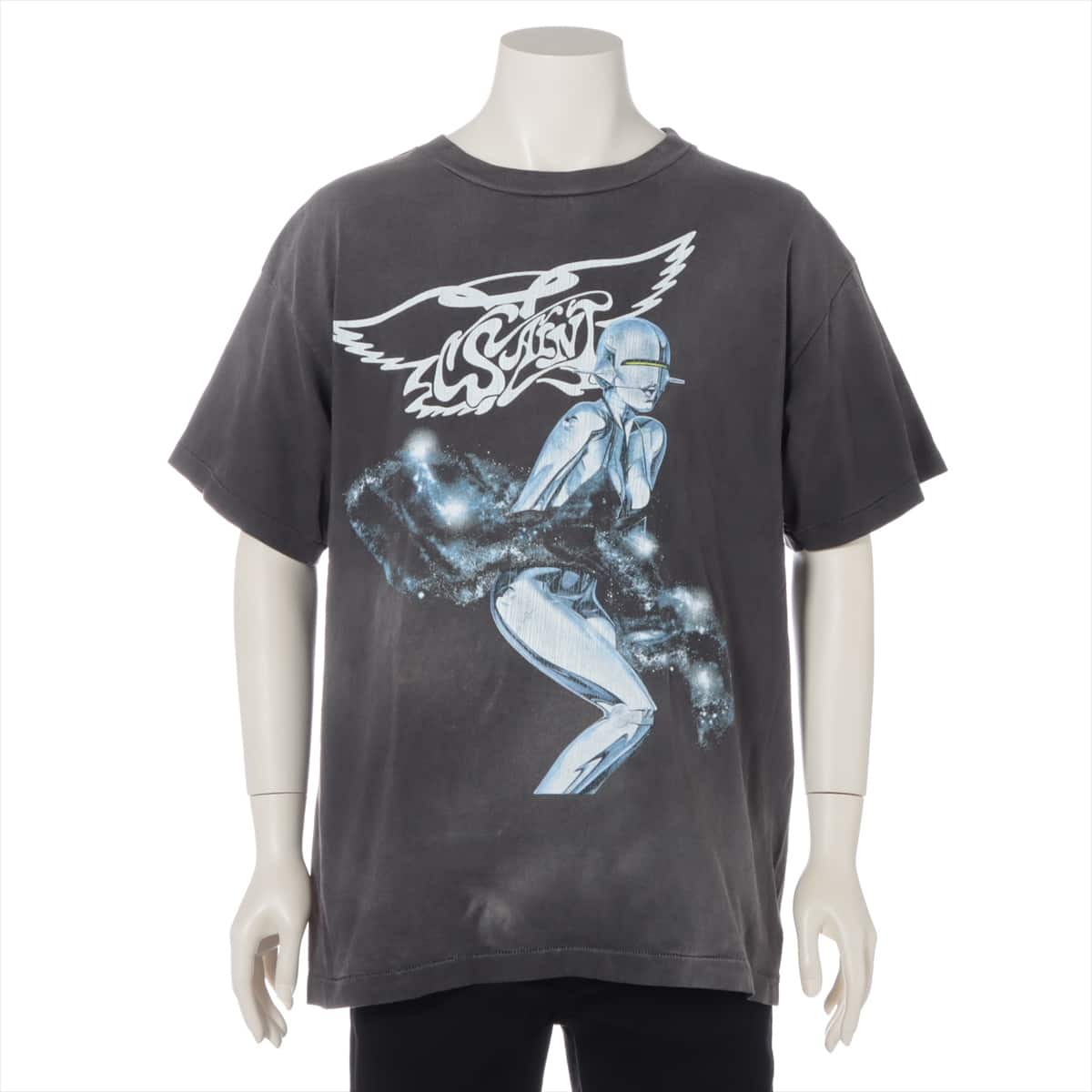 セントマイケル×空山基 22SS コットン Tシャツ L メンズ グレー SORAYAMA ユーズド加工  SM-S22-0000-073｜a1122017｜中古ブランド品・ブランド古着通販｜ALLU（アリュー）