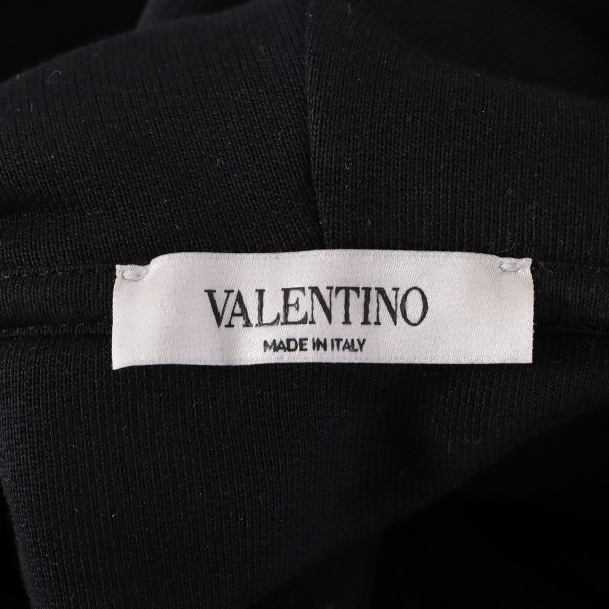 ヴァレンティノ コットン パーカー S メンズ ブラック