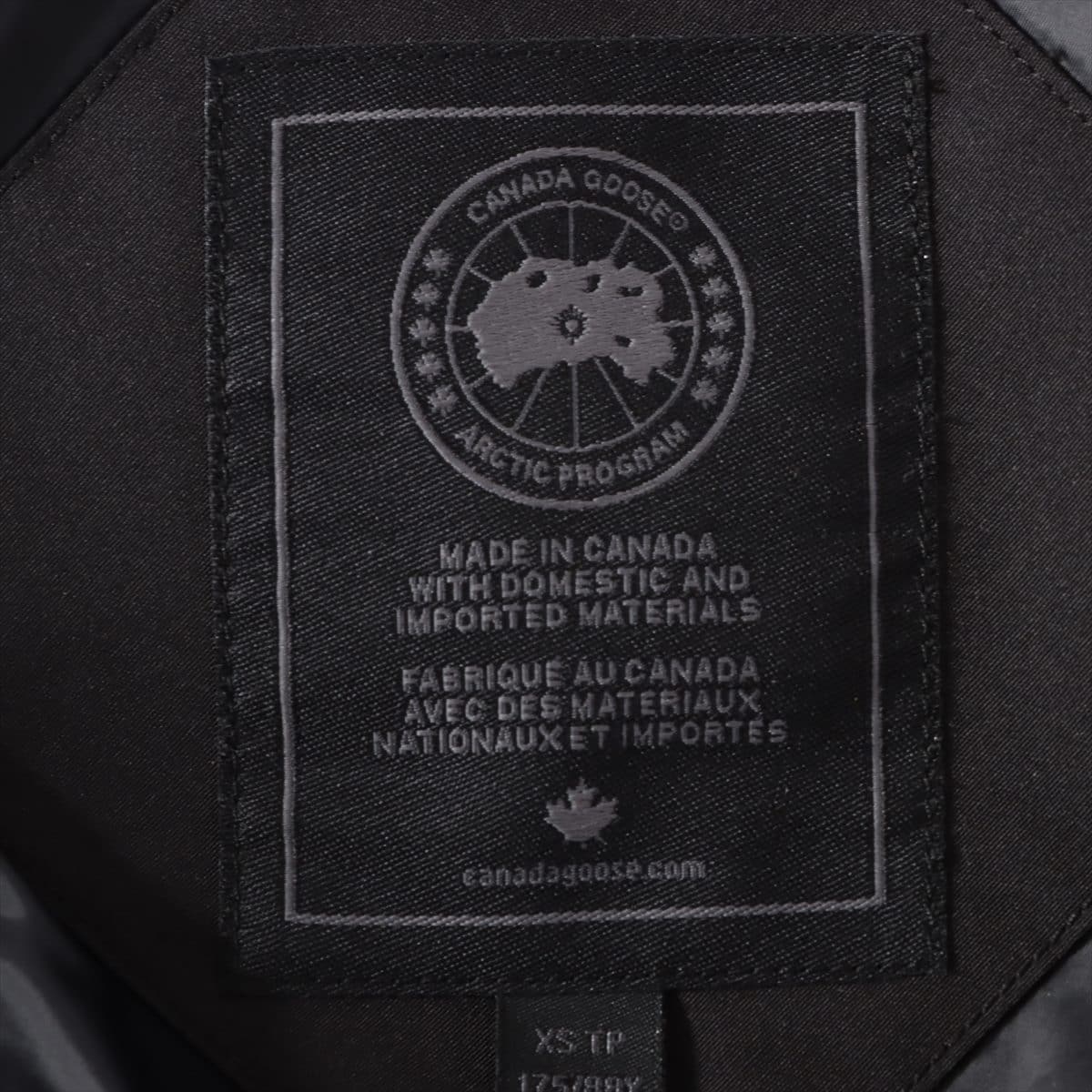 カナダグース WYNDHAM コットン×ポリエステル ダウンジャケット XS メンズ ブラック  3808MBT サザビー