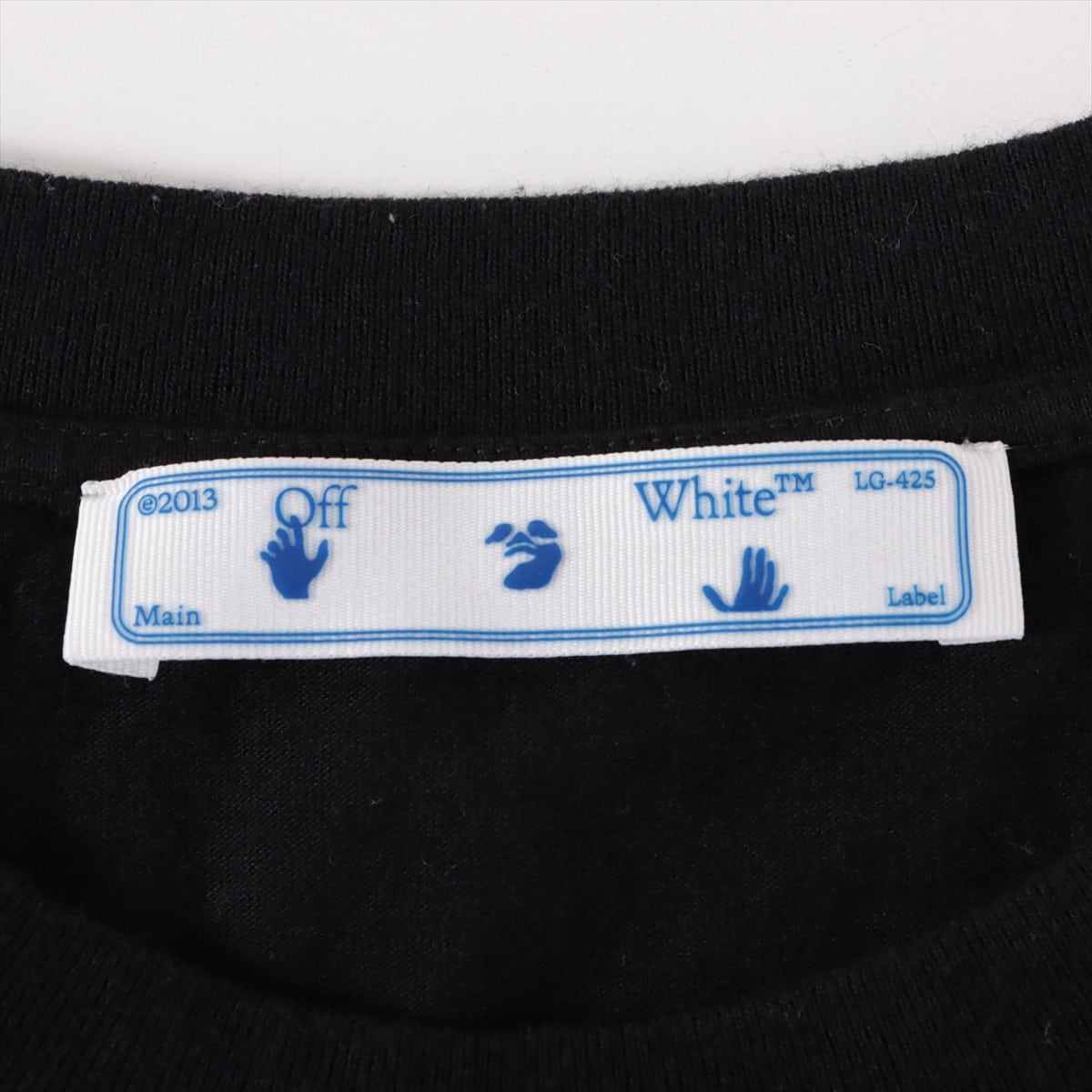 オフホワイト コットン Tシャツ XXL メンズ ブラック  OMAA027R21JER003